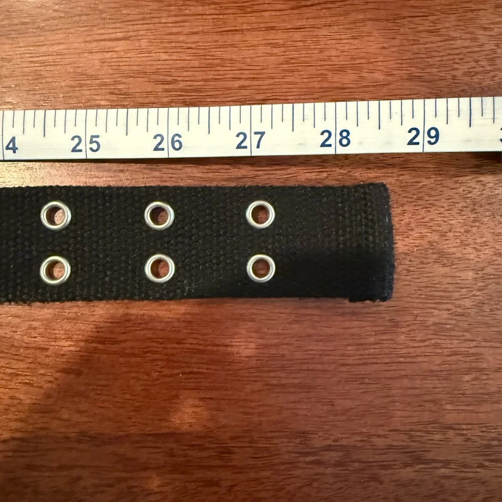 Target Girls Belt Size large Black With Silver Grommets